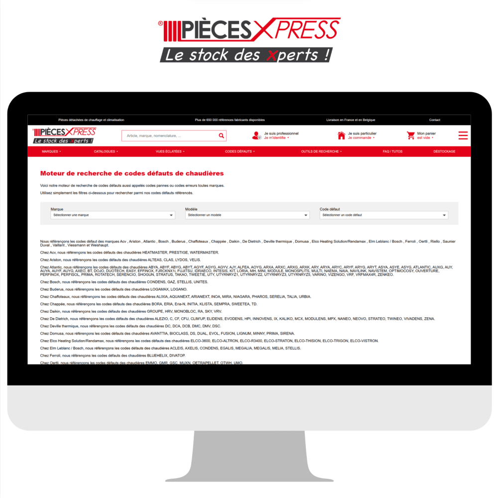 Trouvez la panne via le code défaut grâce au code défaut