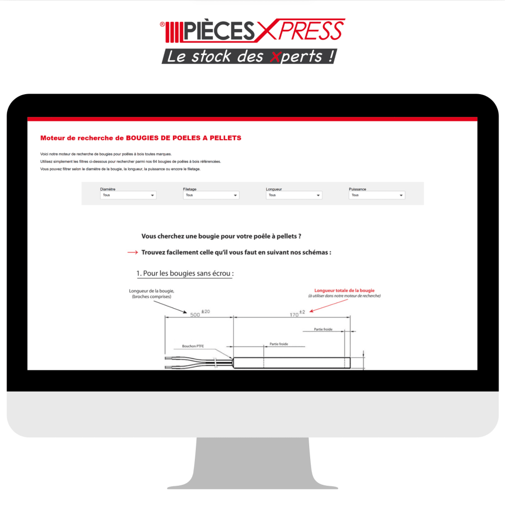 Trouver la bonne bougie de poêle avec Pièces Express