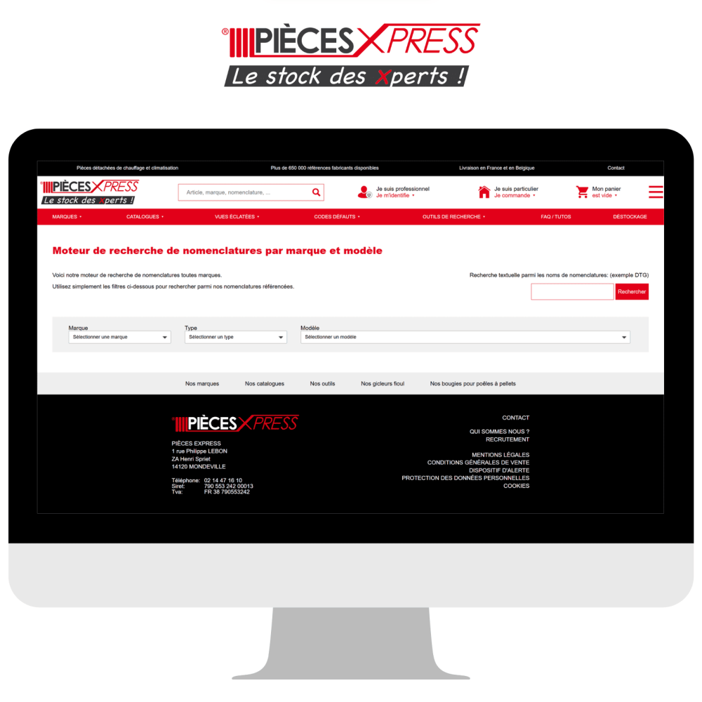 Trouvez la bonne pièce grâce aux vues éclatées