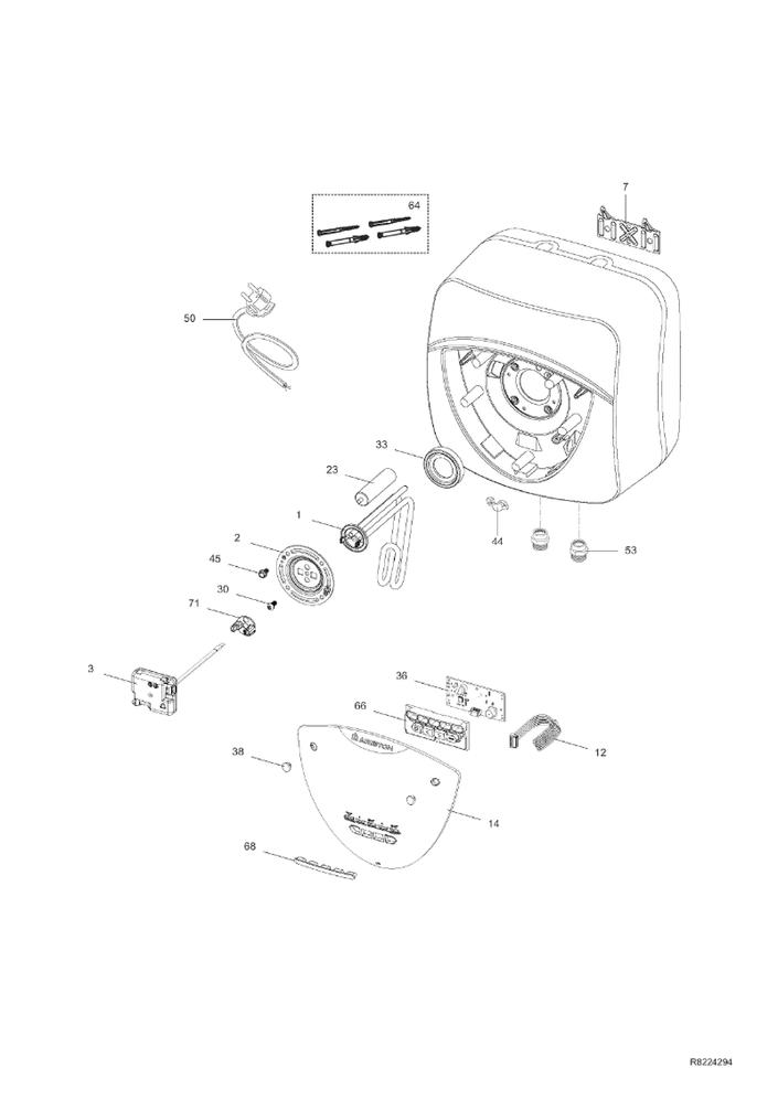Pièces détachées Ballon Ariston ANDRIS LUX ECO 30 PRO EU - Pièces Express