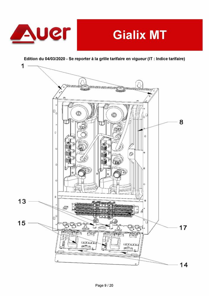 Pièces détachées Chaudière Auer GIALIX 12 2 circuits Pièces Express — free download