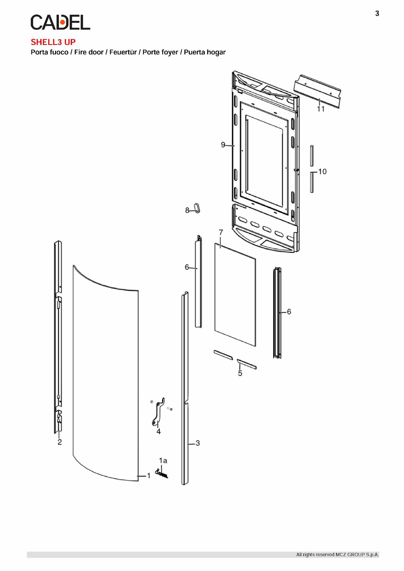 Kit pour raccordement supérieur concentrique Cadel Ref. 5023001