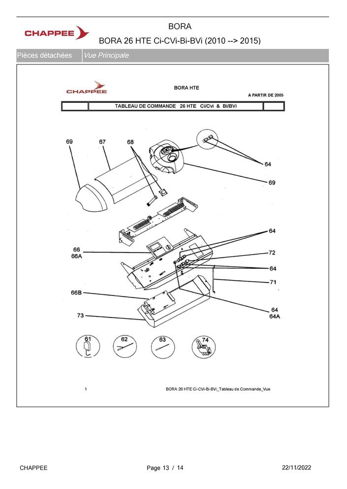 Pièces détachées Chaudière Chappee BORA 26 HTE Ci CVi Bi BVi (20102015 — free download