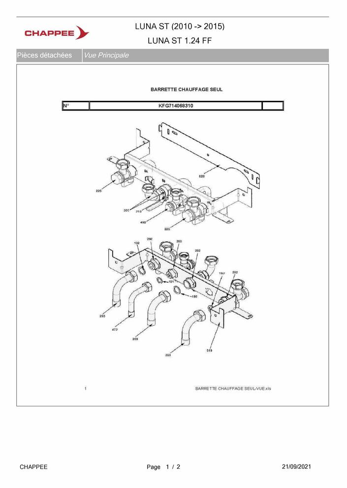 Pièces détachées Chaudière Chappee LUNA ST 1.24 FF Pièces Express — free download