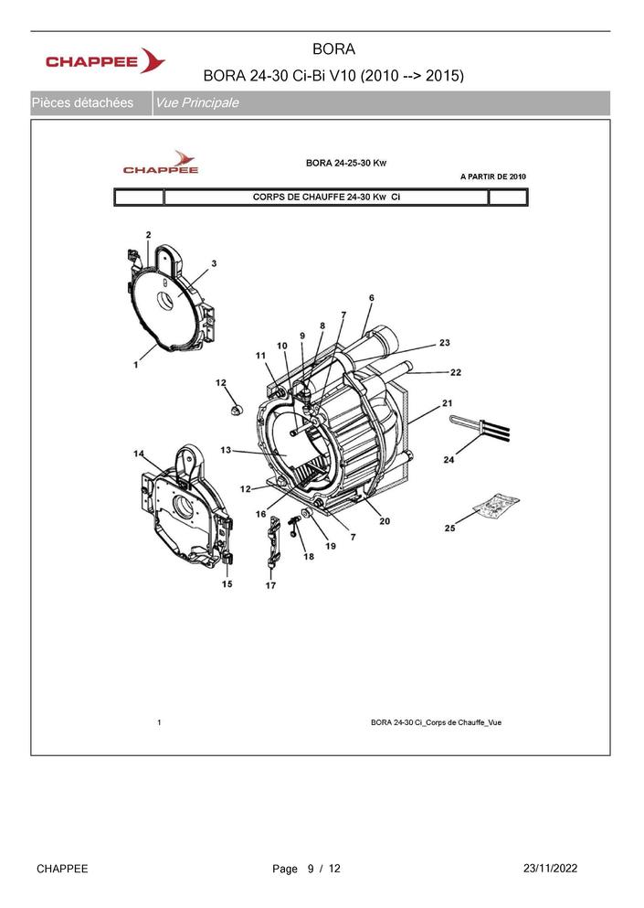 Pièces détachées Chaudière Chappee BORA 2430 Ci Bi V10 (20102015 — free download