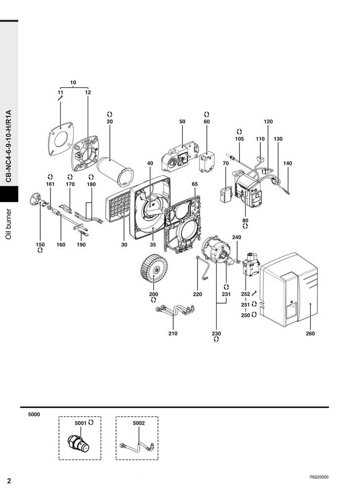 Pièces détachées Brûleur Cuenod CBNC4 H101A (3832014) 0,60 GALH — free download