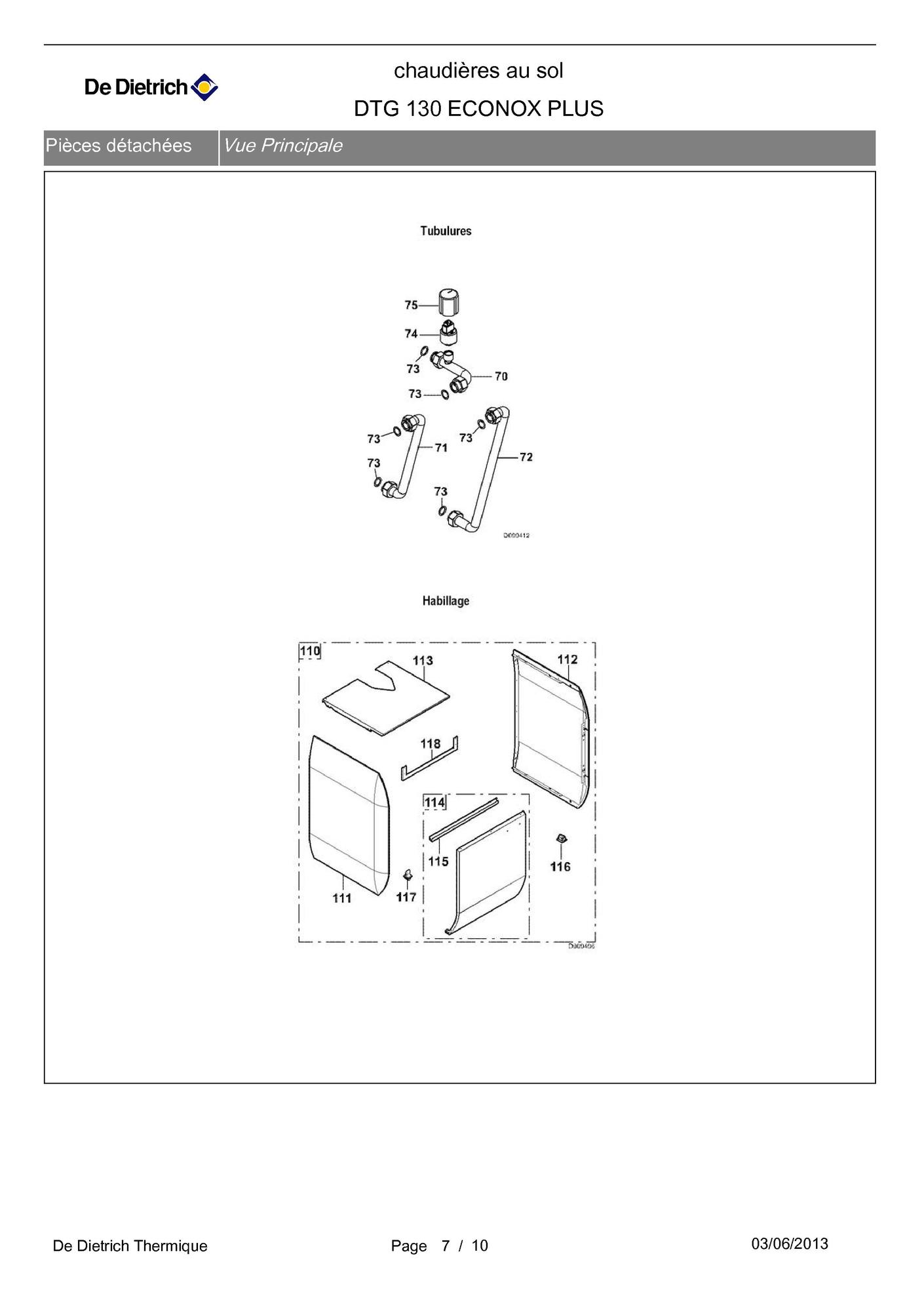 Notice De Dietrich Dtg 135 Eco Nox