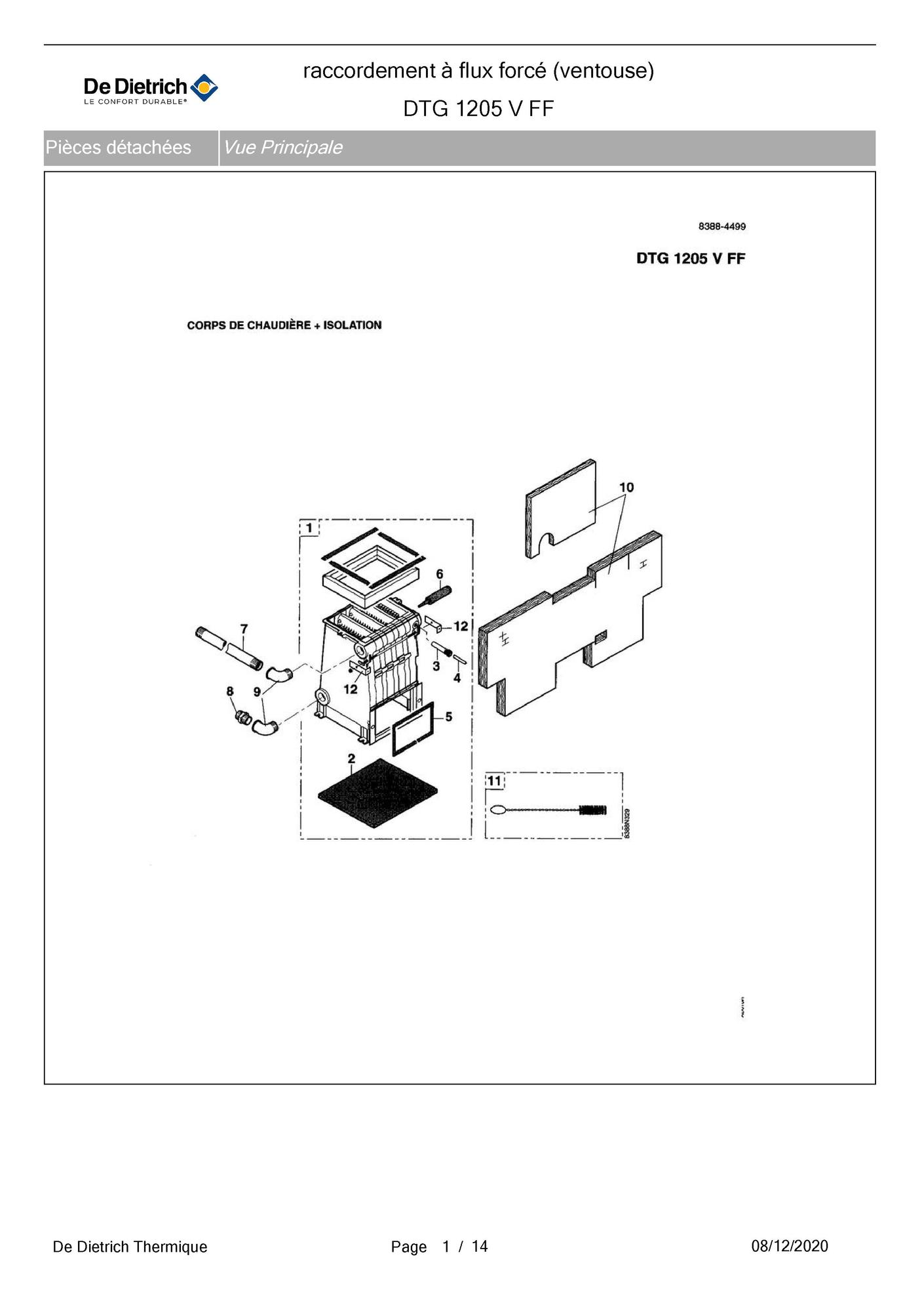 Thermostat de sécurité 110°C réf 95363311 pour De dietrich et