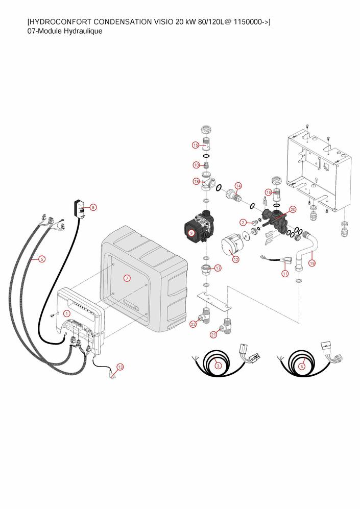 Pièces détachées Chaudière Frisquet HYDROCONFORT CONDENSATION VISIO 20 — free download