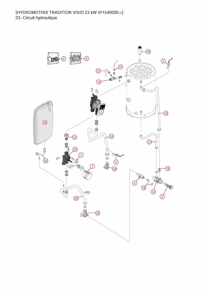 Pièces détachées Chaudière Frisquet HYDROMOTRIX TRADITION VISIO 23 kW — free download