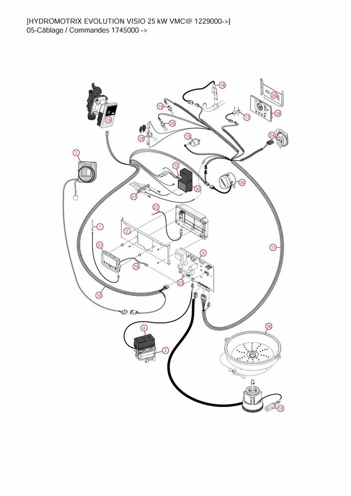Pièces détachées Chaudière Frisquet HYDROMOTRIX EVOLUTION VISIO 25 kW — free download