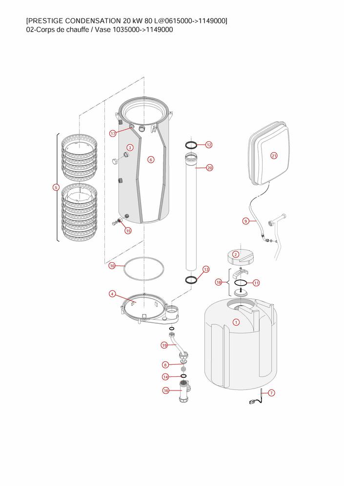 Rondelle Tube Retour CD20 Pour Chaudière Frisquet - Référence F3AA41410, Neuve