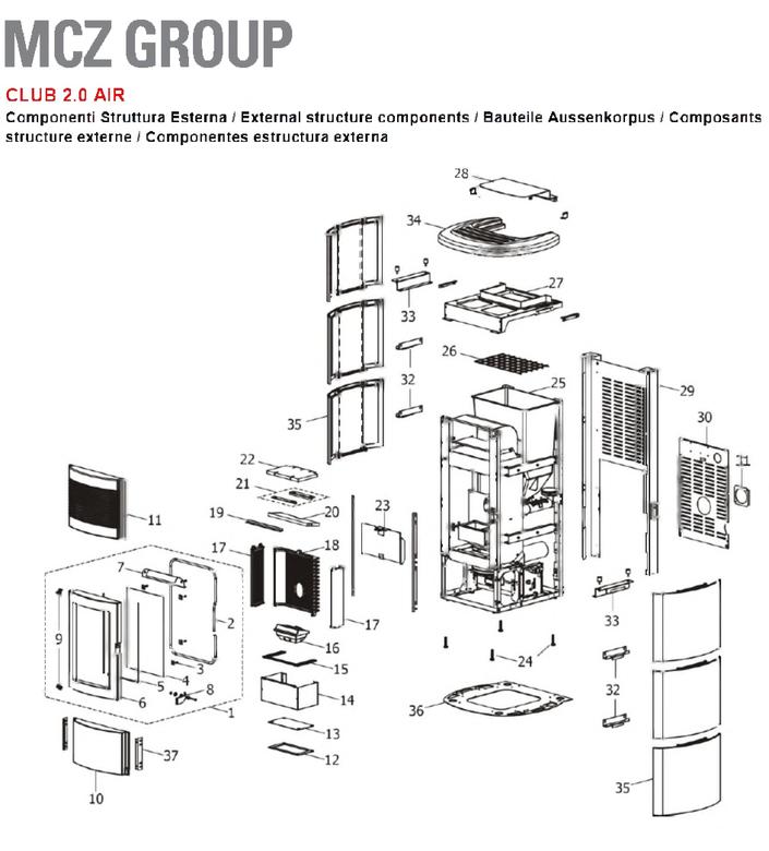 MCZ Ventilateur air chaud CLUB 2.0 AIR 414508035