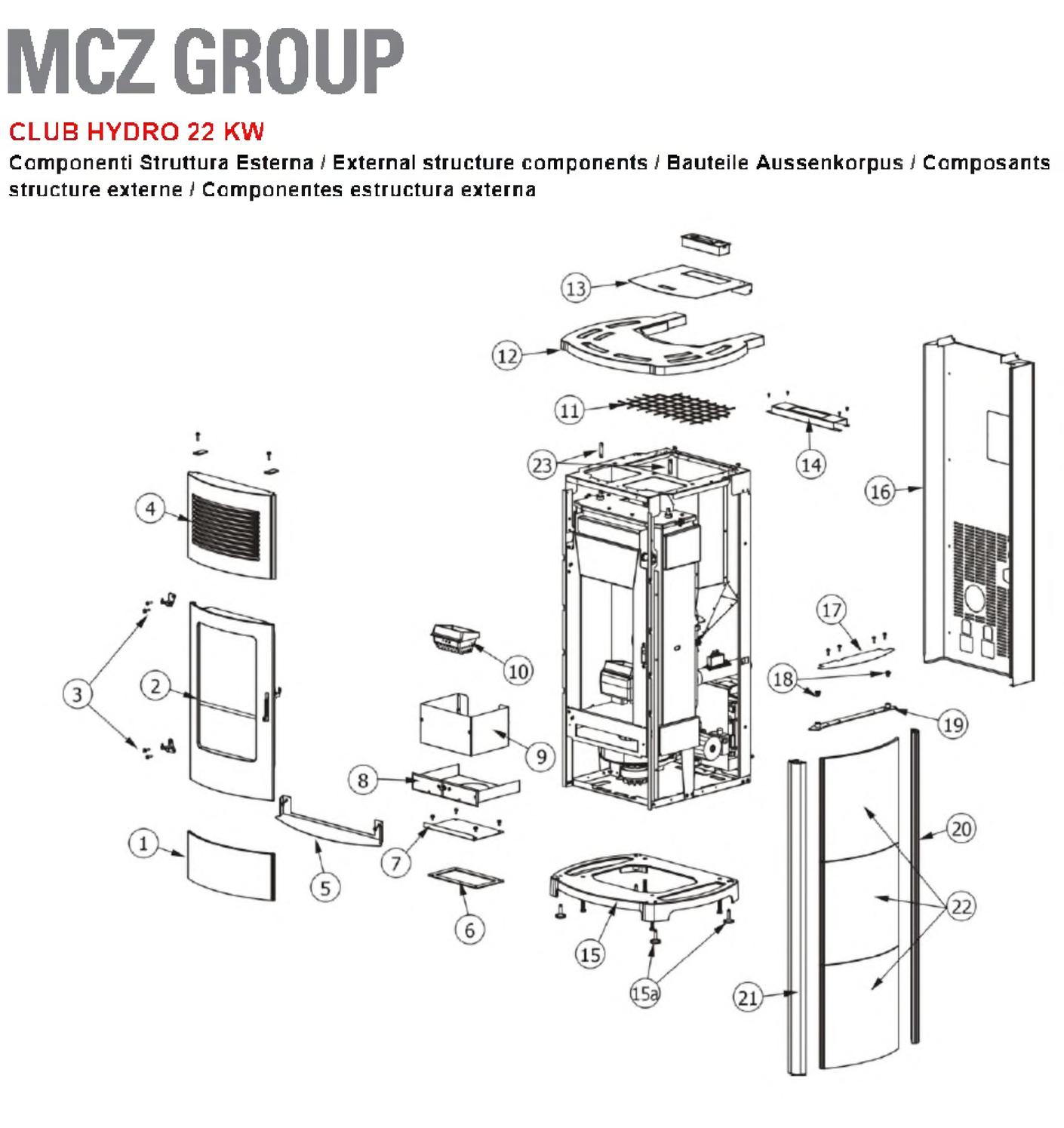 MCZ Bougie d'allumage pellet CLUB AIR 41450905000