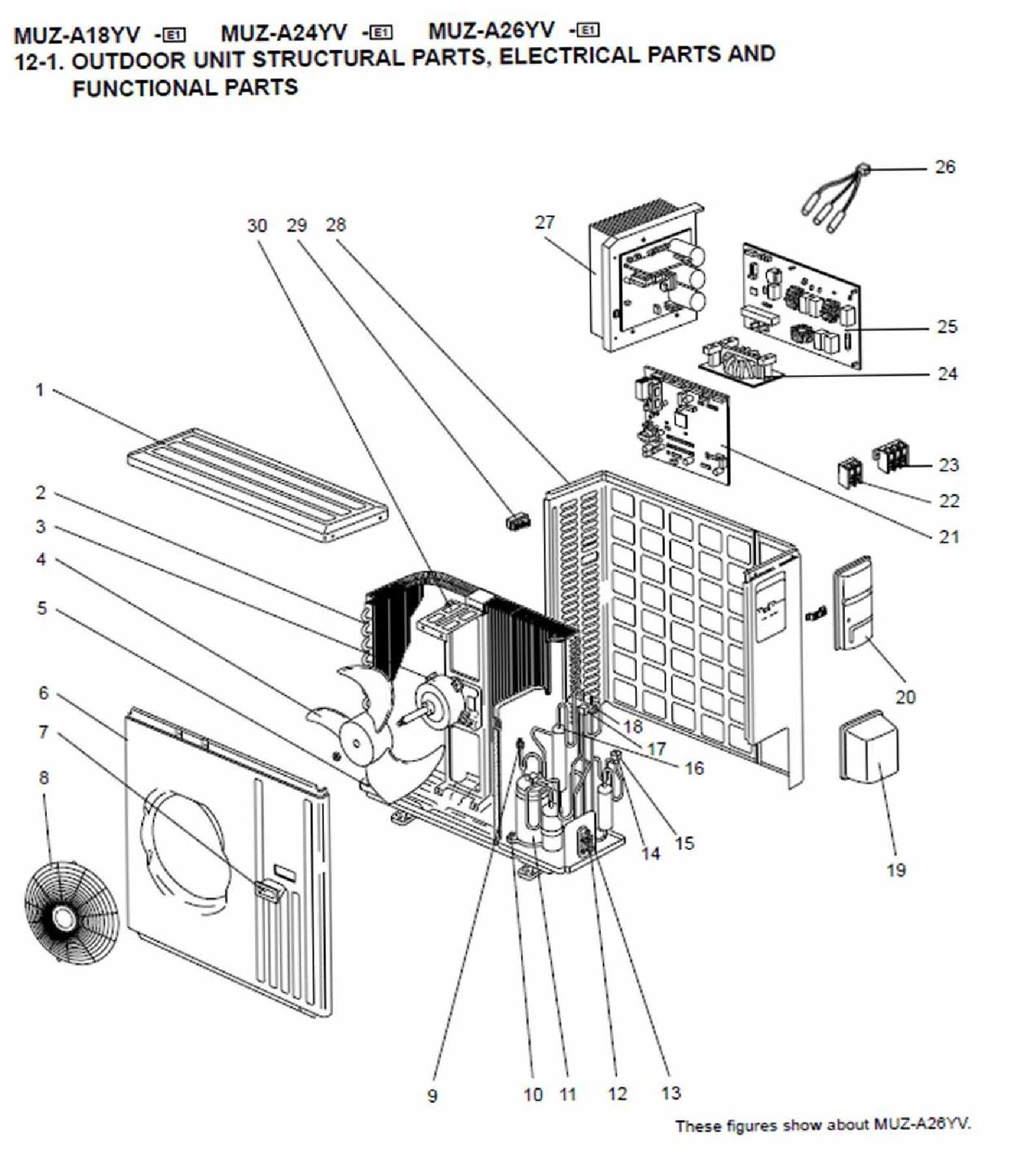 compresseur pièce détachée MITSUBISHI ELECTRIC mxz