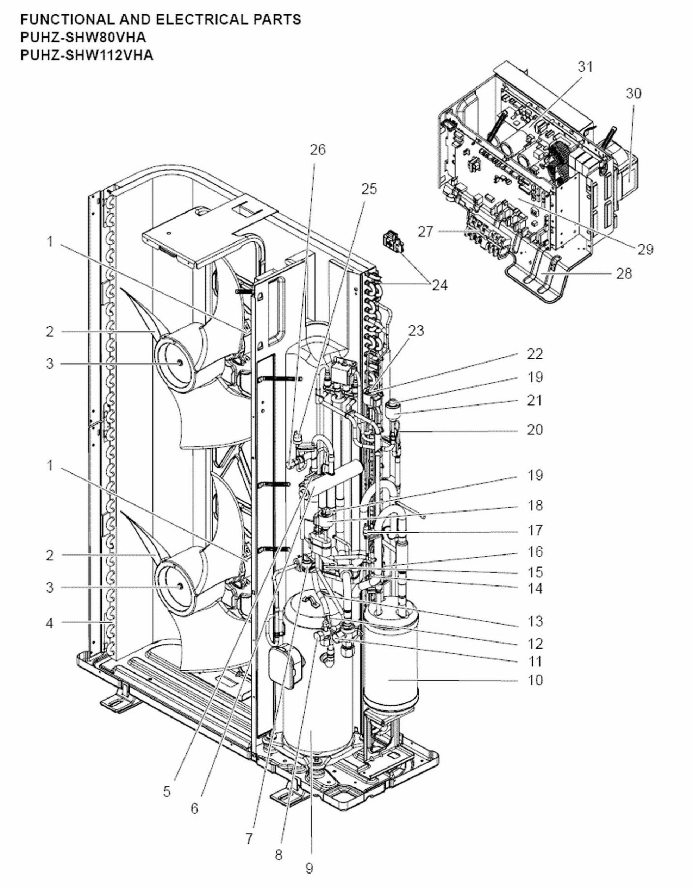 compresseur pièce détachée MITSUBISHI ELECTRIC mxz