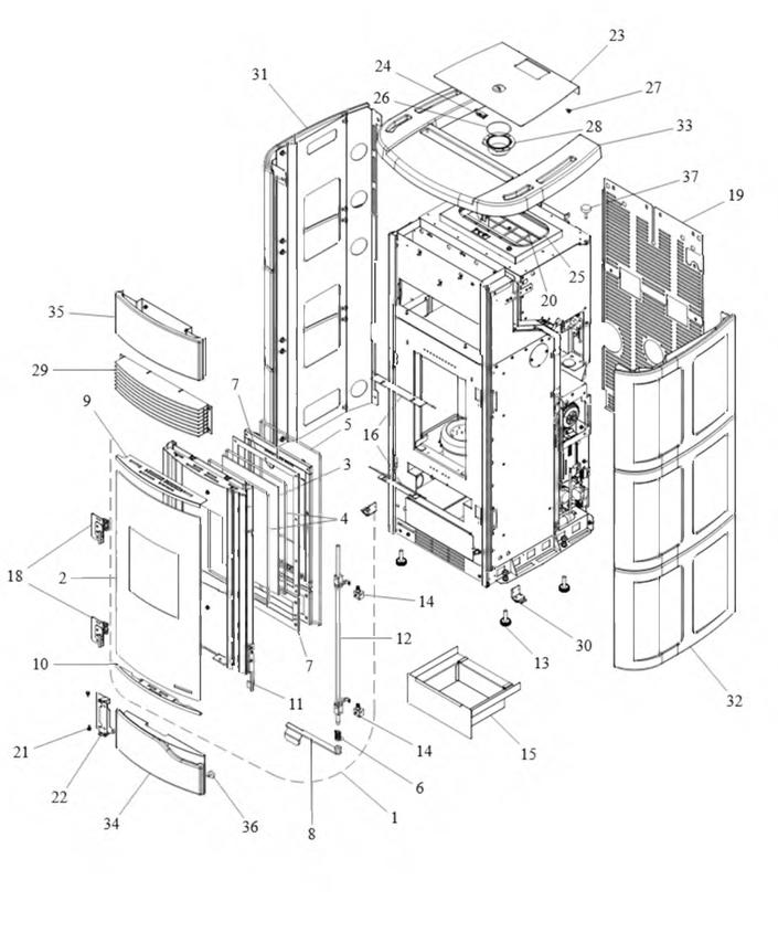 Pièces détachées Poêle Palazzetti ANNA V1 Pièces Express — free download