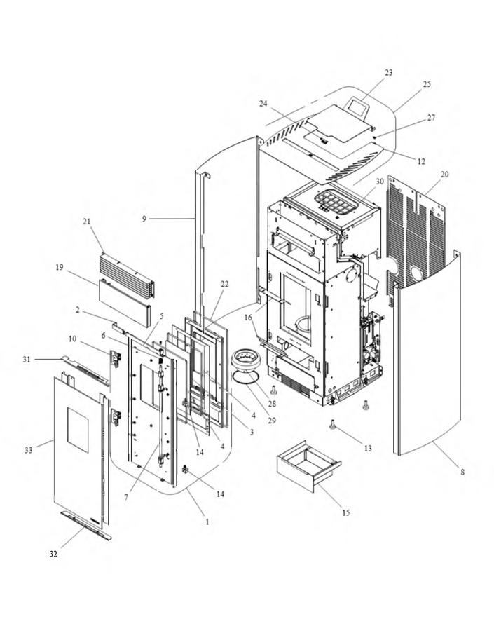 Pièces détachées Poêle Palazzetti BIANCA LUX LC 9KW 1V Pièces Express — free download