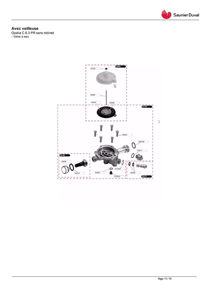 Membrane De Voûte Pour Chaudière Saunier Duval (après 1992) - Réf. DIFF 05349600 / 10538