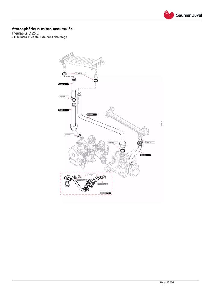 Pièces détachées Chaudière Saunier Duval Themaplus C 25 E (2004 2015 Pièces détachées Chaudière Saunier Duval Themaplus C 25 E (2004 2015