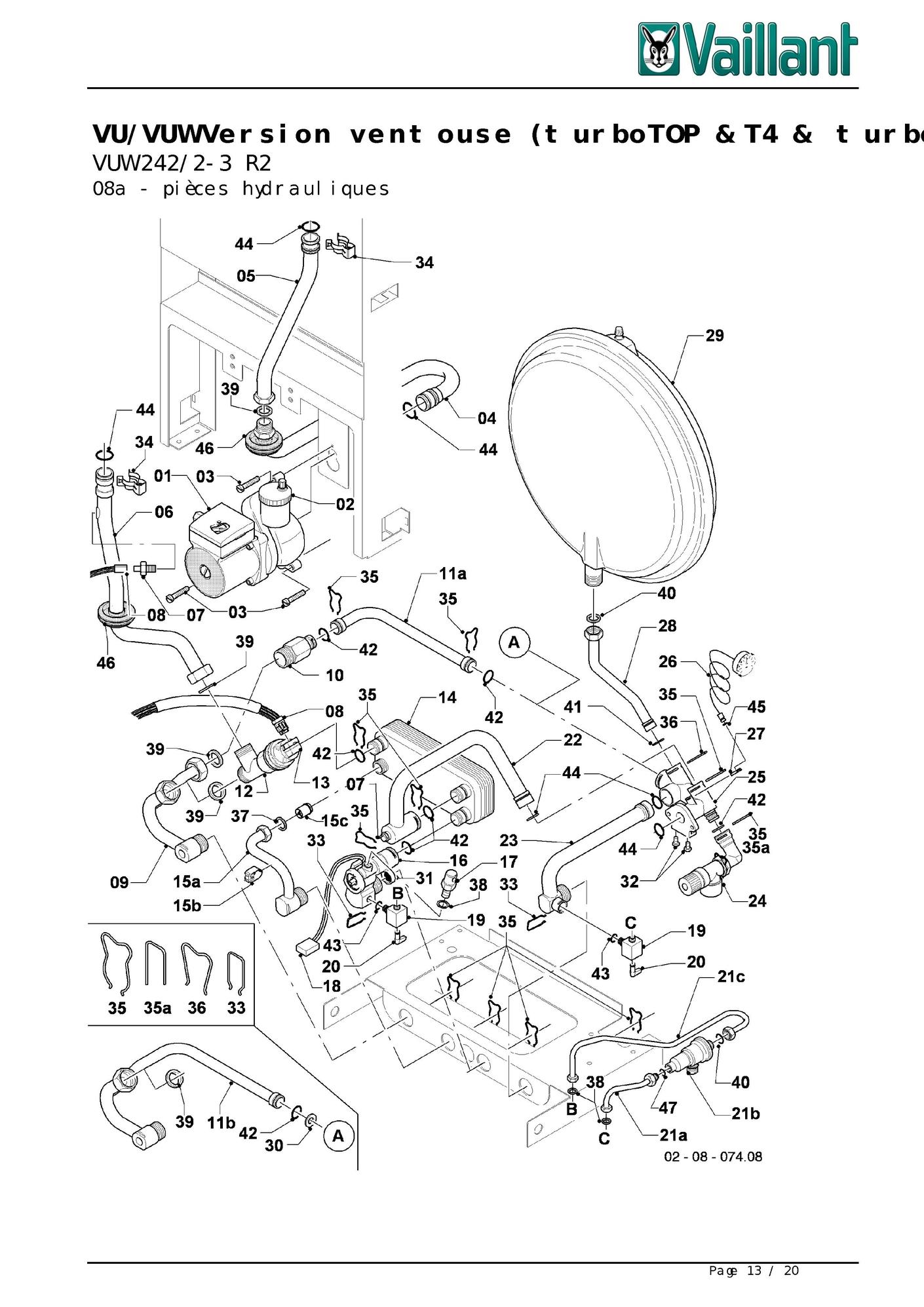 Взрывная схема vaillant