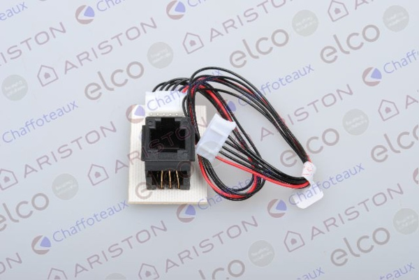 Fiche de jonction avec porte serial Ariston 65108436