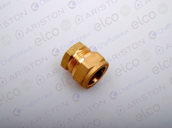 Raccord droit d18 avec bouchon Ariston 65110445