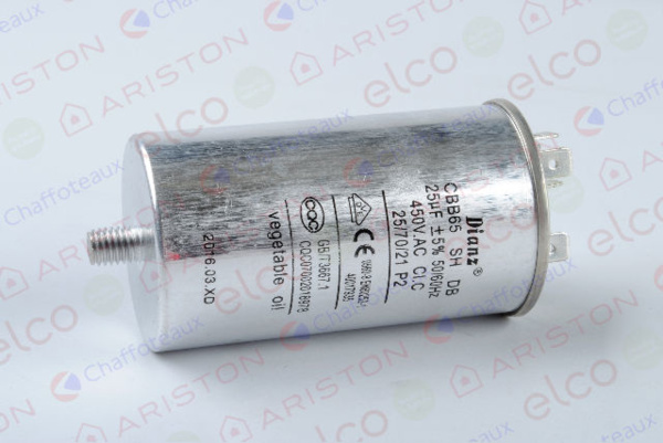 Condensateur compresseur 25uf Ariston 65152732