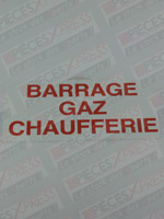 Etiquette Barrage Gaz Chaufferie Coditherm 772086