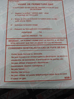 Etiquuette Consigne Securite Gaz (Panneau) Coditherm CZ55