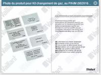 Kit changement de gaz au p/h/m Vaillant 0020160884