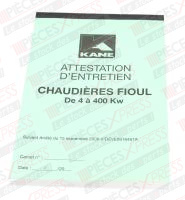 Attestation d'entretien fioul Kane ATF25/2