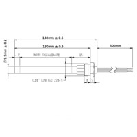 Bougie avec raccord fileté de 3/8" 270w 130mm SE Generic 14701001