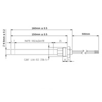 Bougie avec raccord fileté de 3/8" 280w 150mm SE Generic 14701007