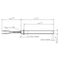 Bougie sans raccord Ø12,5mm 350w 170mm Generic 14701022