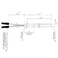 Bougie Ø9,5mm 250w 153mm avec bride Generic 14701034