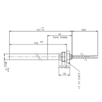 Bougie avec raccord fileté de 3/8" 250w 163mm Generic 14701041