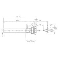 Bougie avec raccord fileté de 1/2" 350w 180mm Ø12,5mm Generic 14701045