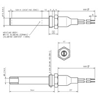 Bougie en céramique avec raccord fileté de 3/8" 250w Generic 14701053
