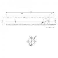 Tuyau convoyeur avec filetage 3/8" 140mm Ø19mm Generic 14701071