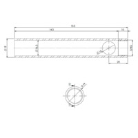 Tuyau convoyeur avec filetage 3/8" 153mm Ø19mm Generic 14701073