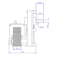 Motoréducteur T3 2RPM toles 25mm Ø9,5mm Generic 14702003