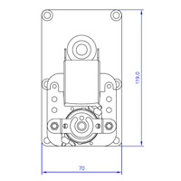 Motoréducteur T3 1,3RPM toles 25mm Ø9,5mm Generic 14702007