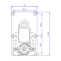 Motoréducteur T3 4.75RPM toles 38mm Ø8,5mm Generic 14702009