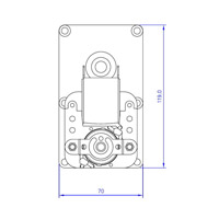 Motoréducteur T3 1RPM toles 19mm Ø9,5mm Generic 14702011