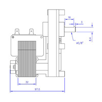 Motoreducteur T3 3rpm toles f.32mm al.9 Generic 14702012