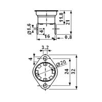 Thermostat bimétallique avec bride 80 °C Generic 14704013
