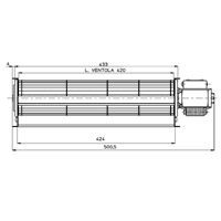 Ventilateur tangentiel 420x40 DX-SX FERGAS Generic 14706026