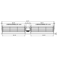 Ventilateur tangentiel 2x(270x40) Generic 14706027