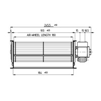 Ventilateur tangentiel 180x40 DX-SX Fergas Generic 14706030